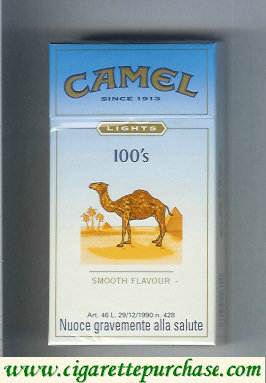 Camel Lights Smooth Flavour 100s cigarettes hard box